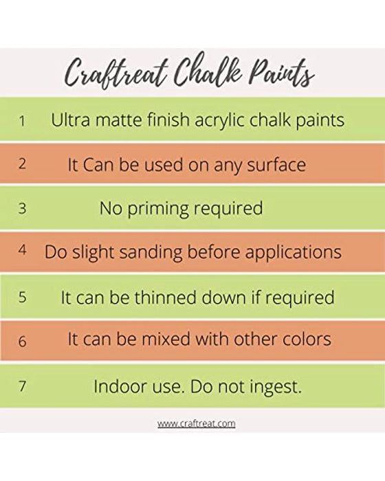 CrafTreat Chalk Paint Classic Set 2 250ml