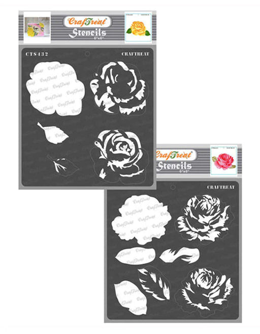 CrafTreat Rose 2 and Rose 3 StencilCTS432nCTS441