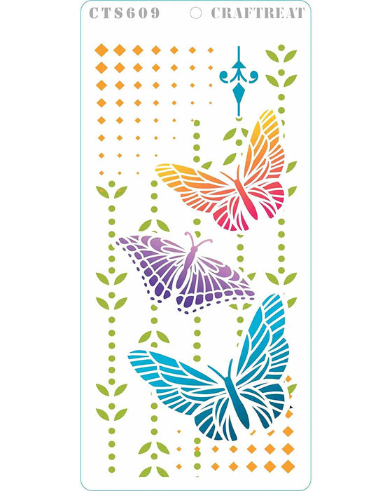 CrafTreat Butterfly Magic Stencil 4x8 Inches