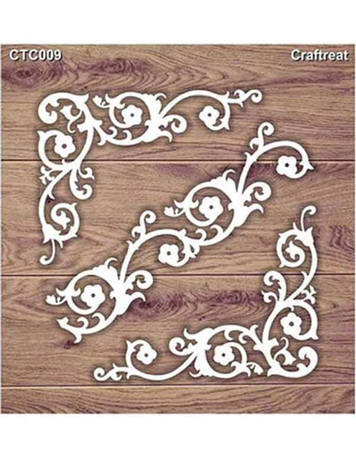 Floral Corner Laser Cut Chipboard CTC009