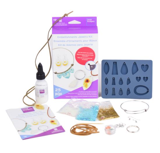 Liquid Sculpey Polymer Clay Embellishments Jewelry Kit