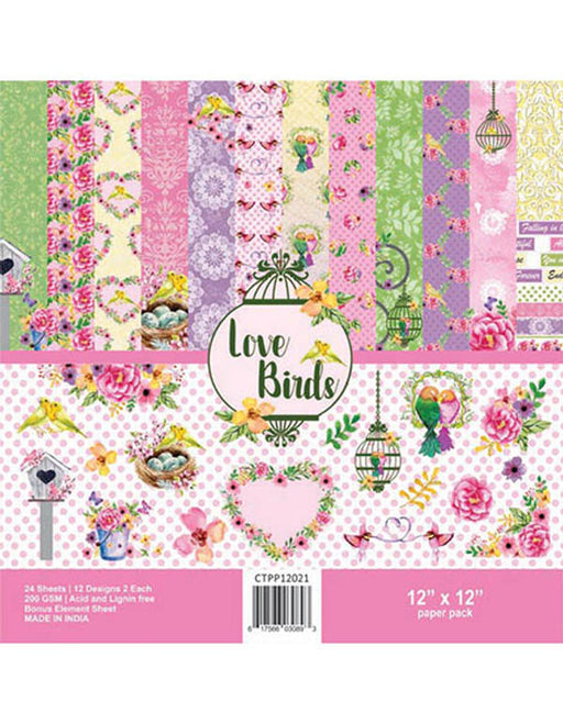 CrafTreat Birds Pattern Paper 12x12 Inches