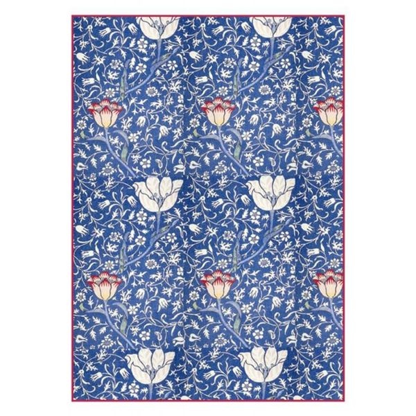Stamperia Rice Paper Blue Arabesque with flowers DFSA4300