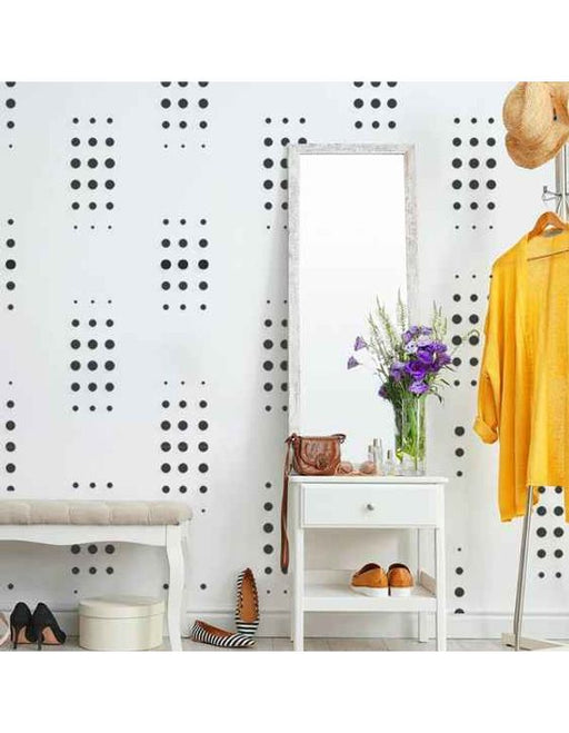 CrafTreat Dot Pattern Stencil for Paintings | Geometric Circle Wall stencil | Background stencil for walls | Stencil Geometric CTWS014