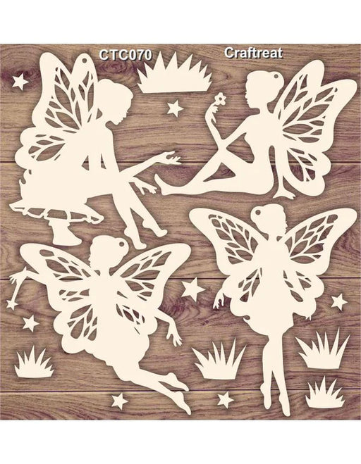 craftreat fairies laser cut chipboard embellishment