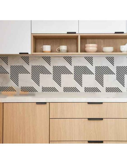 CrafTreat Geometric Seamless Pattern Stencil For Wall Paintings | Geometric Stencil For Walls | Geometric Pattern CTWS015