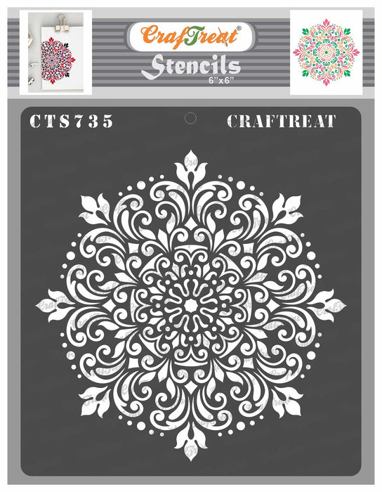 CrafTreat Stencil - Layered Mandala 6x6 (3 Pcs) CTS735