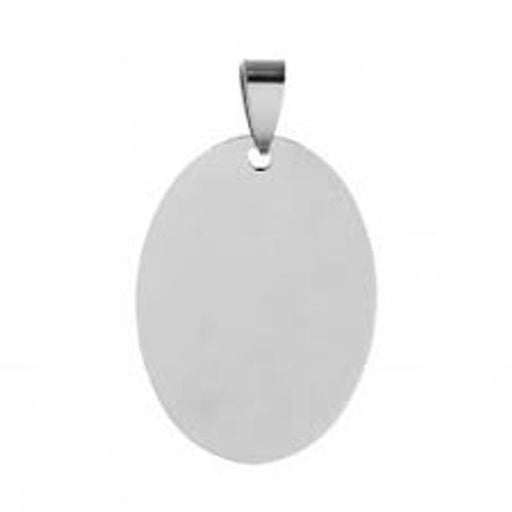 Stainless Steel Blank Stamping Tags Pendants - Oval 1 CHM-04