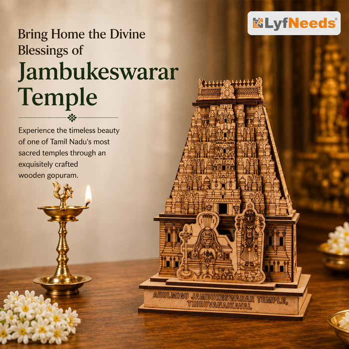 LyfNeeds Jambukeswarar Temple Gopuram MDF 3D Replica