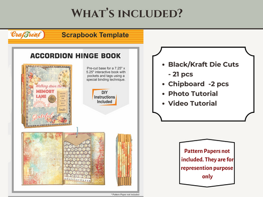 CrafTreat Accordion Hinge Book 1 - Kraft 1