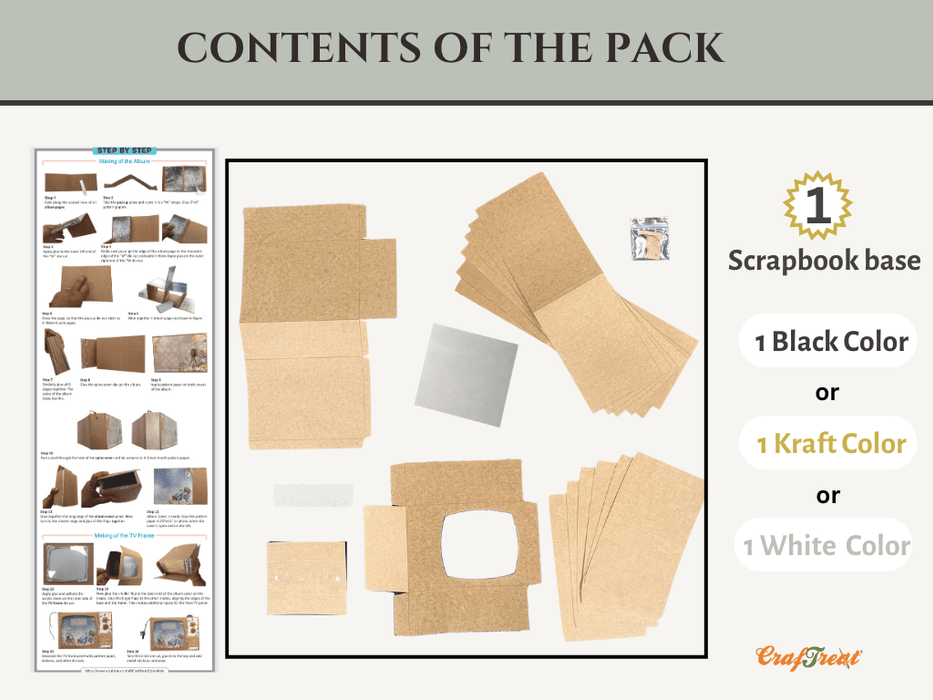 CrafTreat TV Pop up Mini Album ClassKit Black