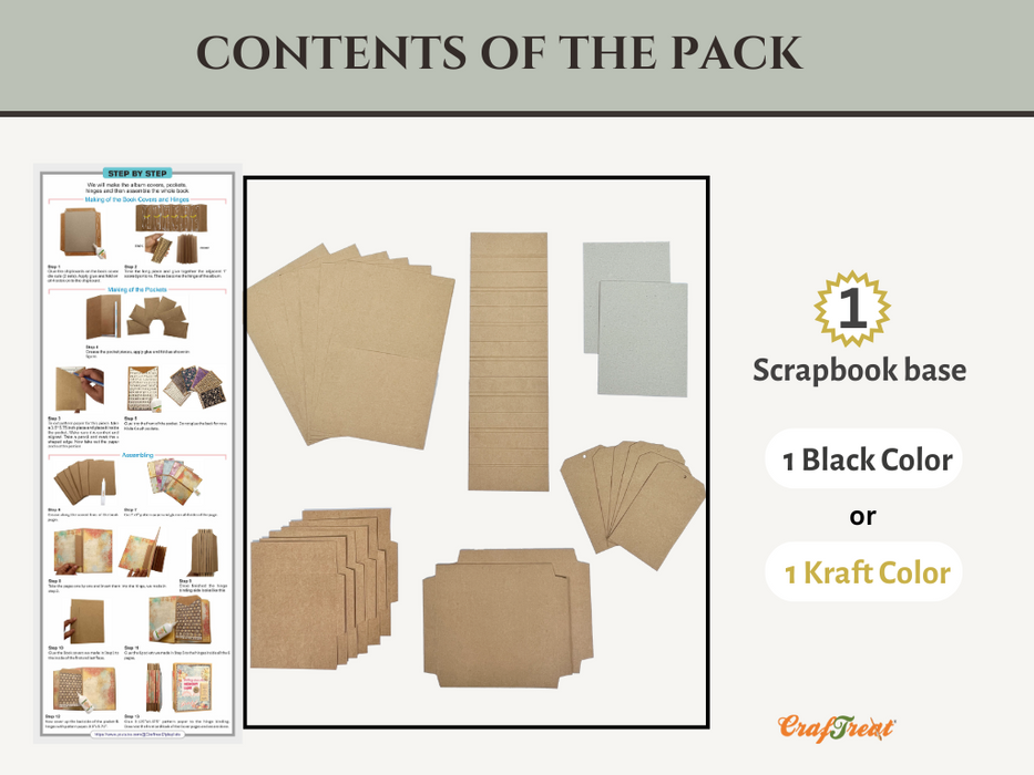 CrafTreat Accordion Hinge Book 1 - White