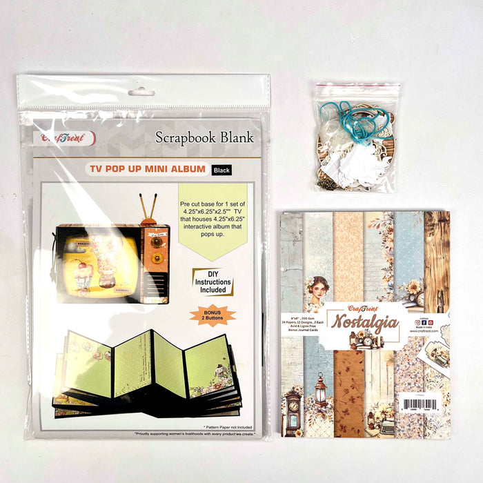 CrafTreat TV Pop up Mini Album ClassKit Black