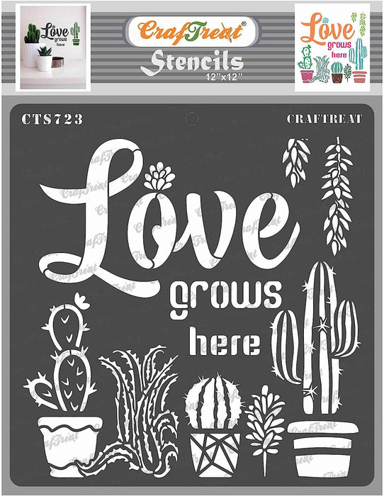 CrafTreat Cactus Stencil 12x12 inches