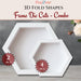CrafTreat 3D Fold Shapes -Paper Frames White - Hexagon Combo 6pcs CFS012