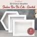 CrafTreat 3D Fold Shapes -Shadow Box White - Assorted Shapes 3pcs CFS014