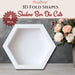 CrafTreat 3D Fold Shapes -Shadow Box White - Hexagon 4pcs CFS008