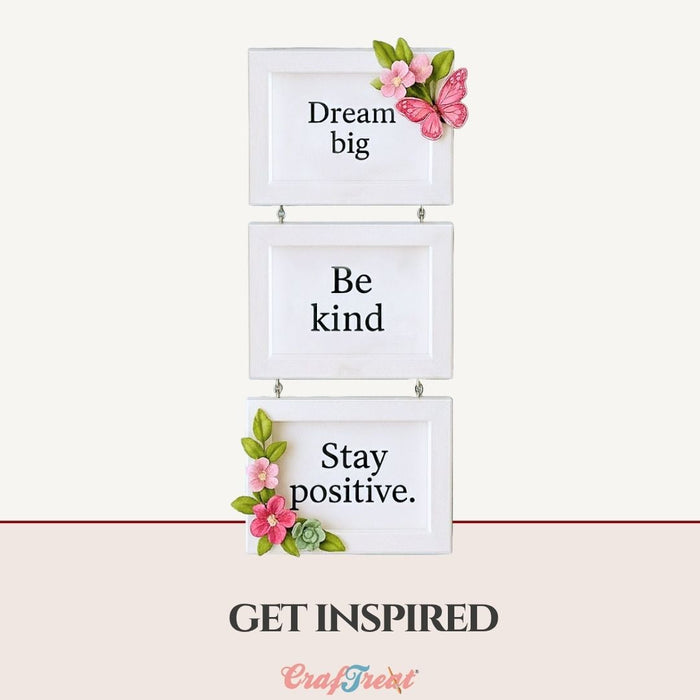 CrafTreat 3D Fold Shapes - Paper Frames White - Assorted Shapes 6pcs CFS013 Get Inspired 3