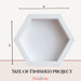 CrafTreat 3D Fold Shapes - Paper Frames White - Hexagon Combo 6pcs CFS012 Products Size