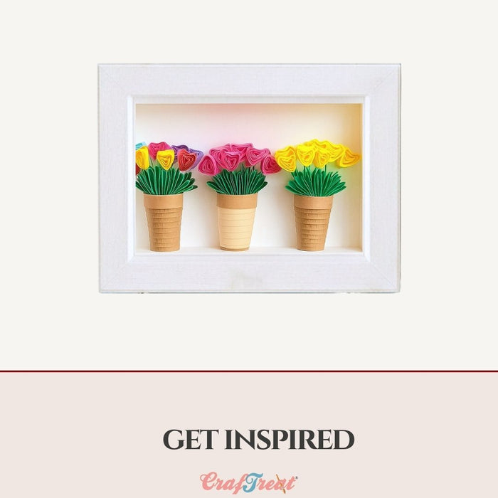 CrafTreat 3D Fold Shapes - Paper Frames White - Rectangle 6pcs CFS005 Get Inspired 2