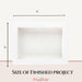 CrafTreat 3D Fold Shapes - Paper Frames White - Rectangle 6pcs CFS005 Products Size