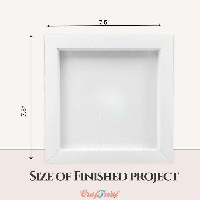 CrafTreat 3D Fold Shapes - Paper Frames White - Square Combo 6pcs CFS010 Products Size 2