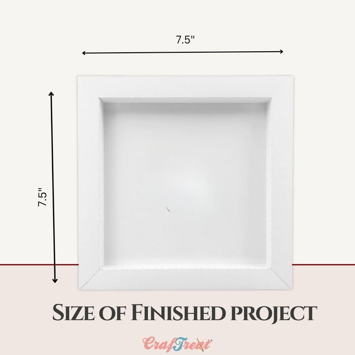 CrafTreat 3D Fold Shapes - Shadow Box White - Assorted Shapes 3pcs CFS014 Products Size 1
