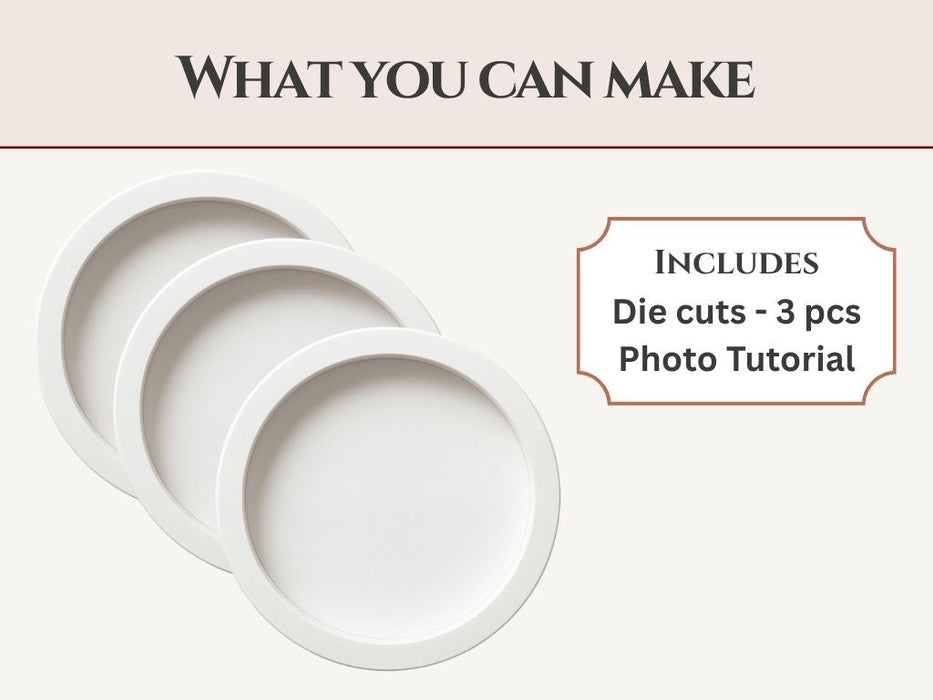 CrafTreat 3D Fold Shapes - Shadow Box White - Circle 3pcs CFS009 Contents of the Pack