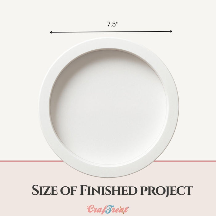 CrafTreat 3D Fold Shapes - Shadow Box White - Circle 3pcs CFS009 Products Size