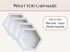 CrafTreat 3D Fold Shapes - Shadow Box White - Hexagon 4pcs CFS008 Contents of the Pack