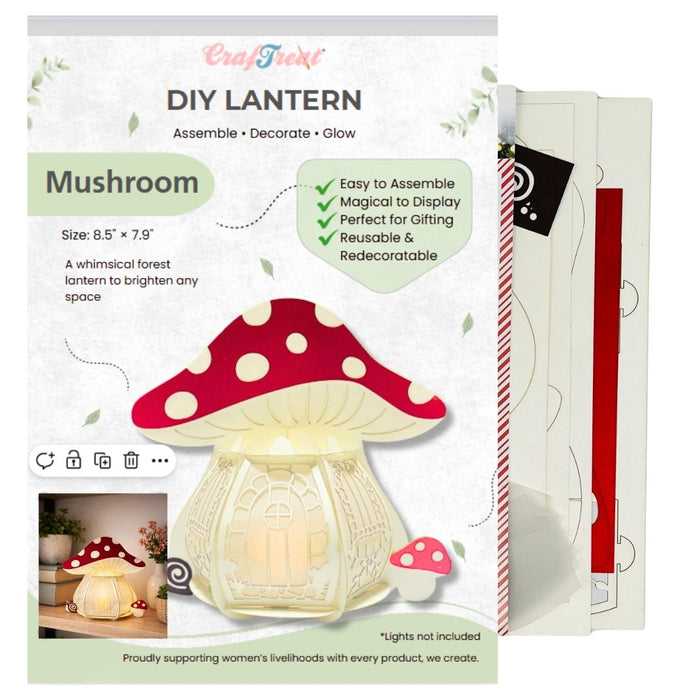 CrafTreat DIY Paper Lanterns - Mushroom