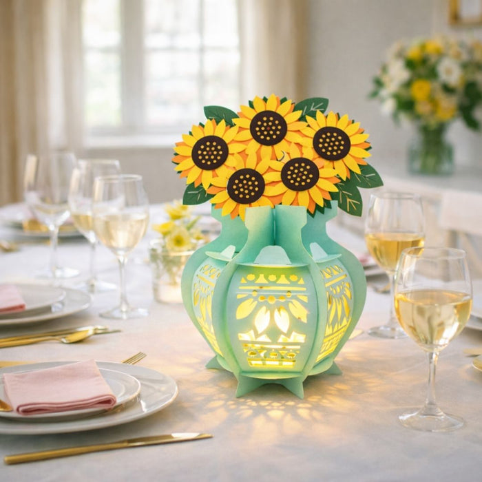 CrafTreat DIY Paper Lanterns Flower Vase Home Decor CTL001