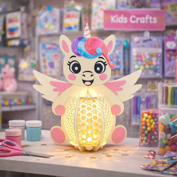 CrafTreat DIY Paper Lanterns Unicorn Home Decor CTL022