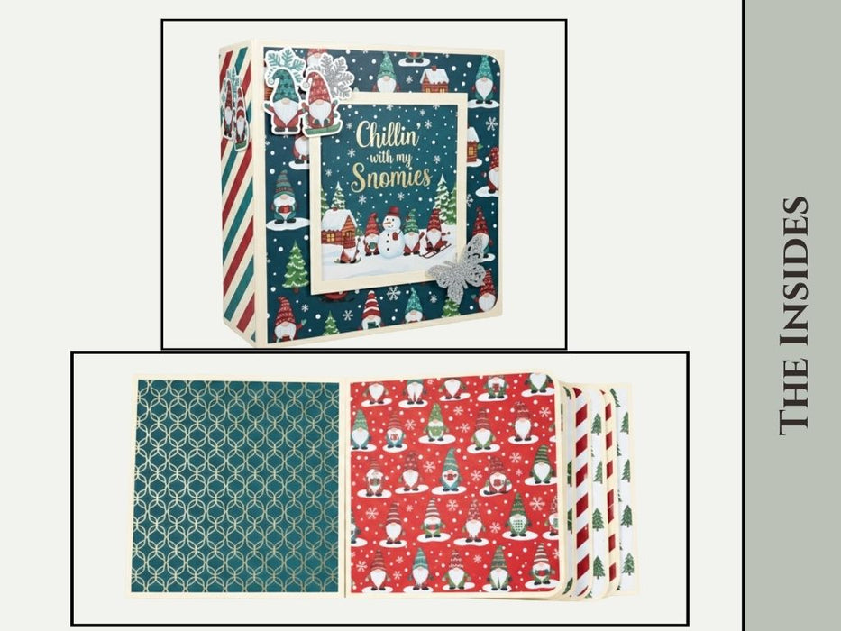 CrafTreat Scrapbook Blank Precut Album Base - Basic 8x8 - Ivory White CAB040 Project Inside