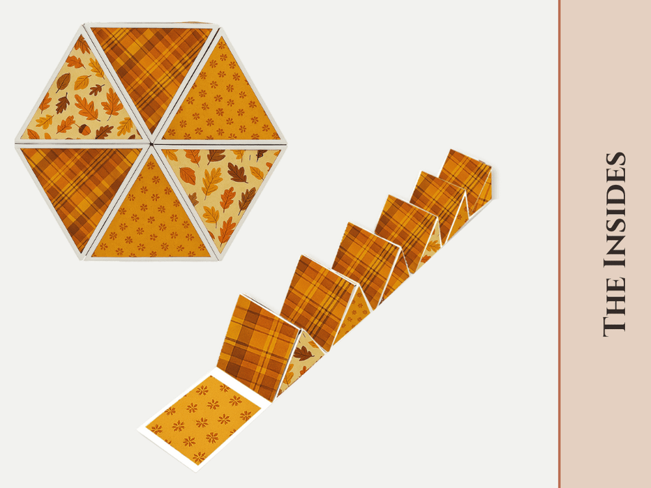 CrafTreat Scrapbook Hexagon Roll up -Red & Green CFS002-the insides