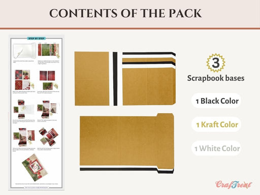 Craftreat Scrapbook Blank Quick Folio - Blissful CQF007 Contents of the Pack