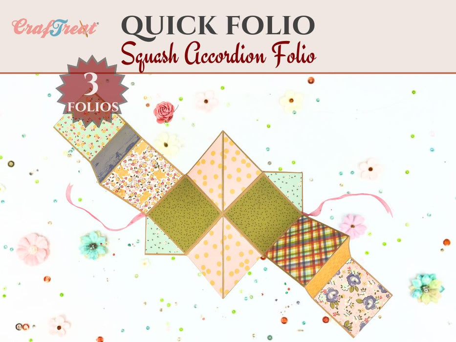 Craftreat Scrapbook Blank Quick Folio - Squash Accordion CQF009