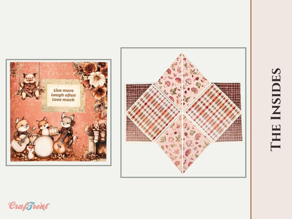 Craftreat Scrapbook Blank Quick Folio - Squash Accordion CQF009 Project Inside