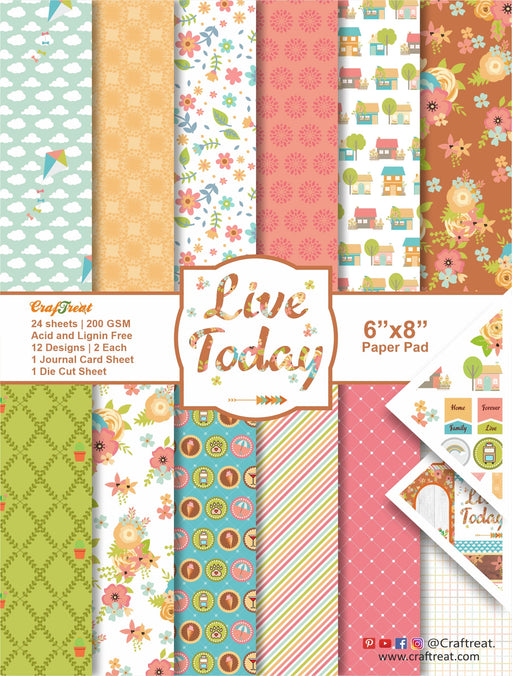 CrafTreat Paper Pad - Live Today 6 x 8