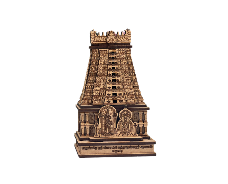 LyfNeeds Madurai Meenakshi Amman Temple Gopuram MDF 3D Replica