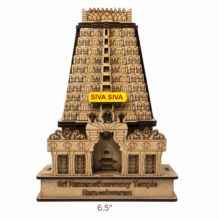LyfNeeds Rameshwaram Ramanathaswamy Temple Gopuram MDF 3D Replica
