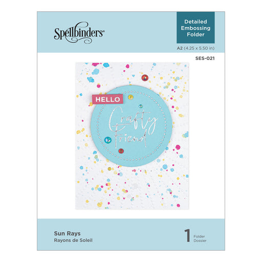 Spellbinders Sun Rays Embossing Folder SES-021