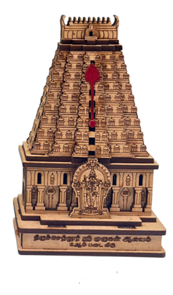 LyfNeeds Thiruchendur Murugan Temple Gopuram MDF 3D Replica