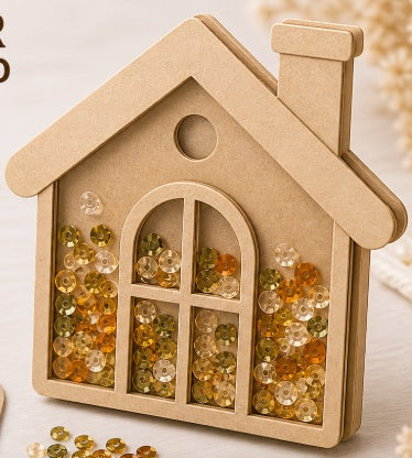 CrafTreat 3D Shaker Chipboards - House CSC026