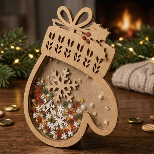 CrafTreat 3D Shaker Chipboards - Mittens - CSC029