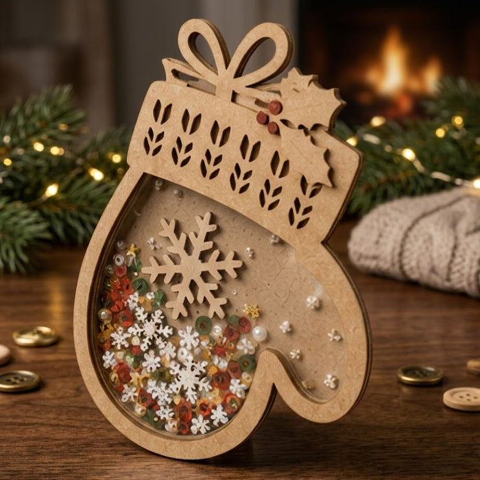 CrafTreat 3D Shaker Chipboards - Mittens - CSC029