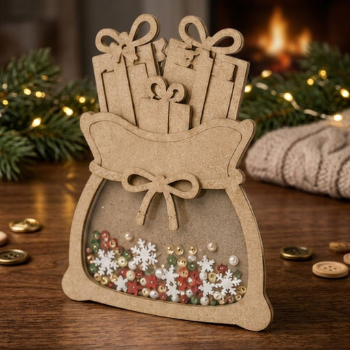 CrafTreat 3D Shaker Chipboards - Santa Bag - CSC028