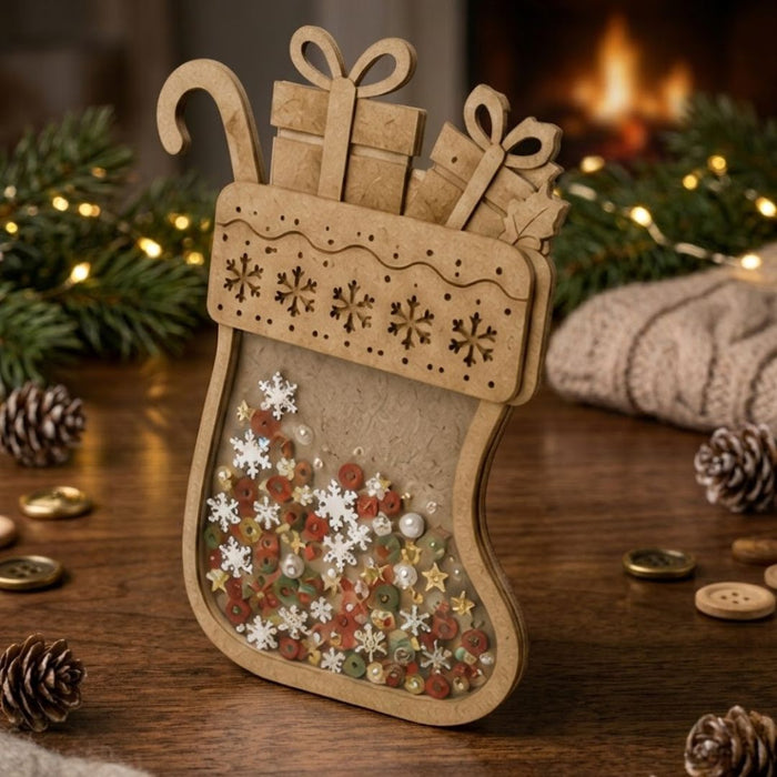CrafTreat 3D Shaker Chipboards - Stockings - CSC030
