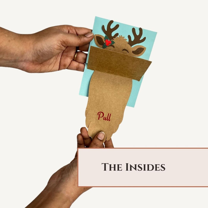 CrafTreat Card Blank - Pull Reveal Winter Friends 3 pcs The Insides - CCB012