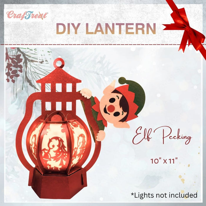 CrafTreat DIY Paper Lanterns - Elf Peeking - CTL026